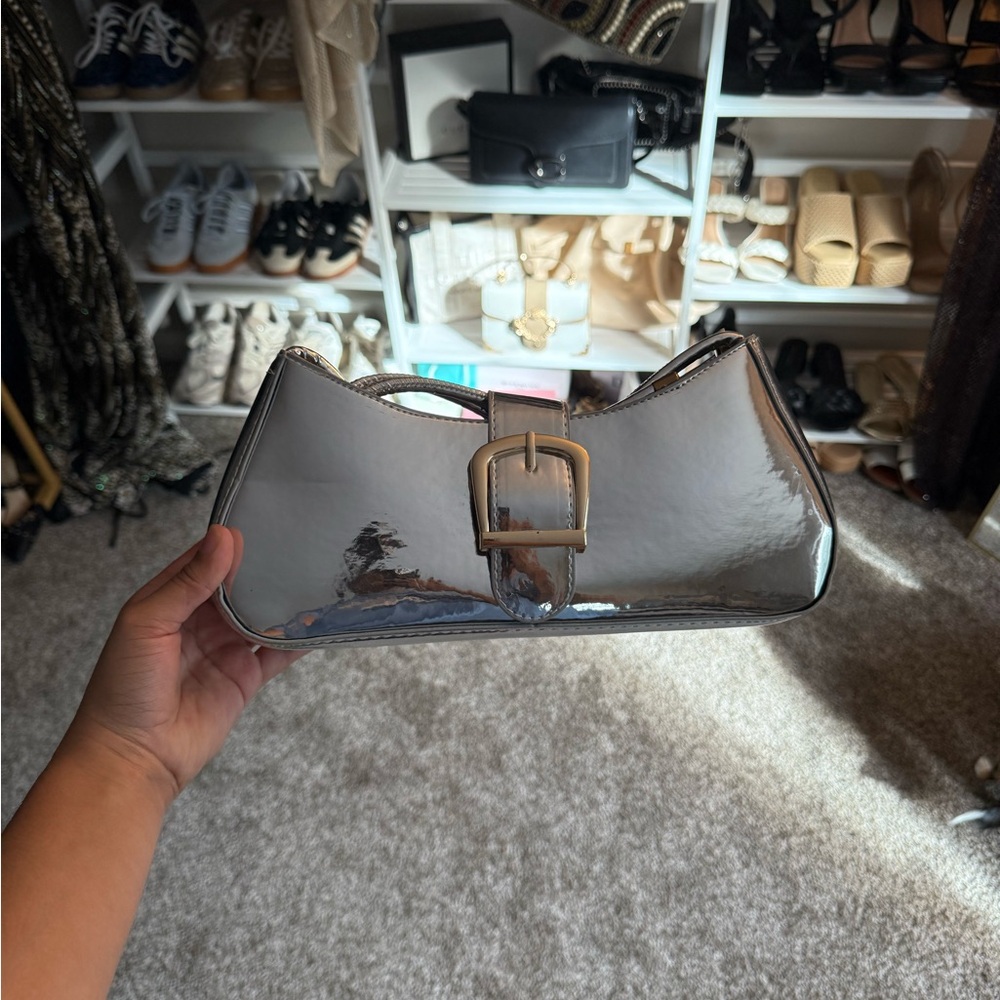 NEVER WORN Stylish Silver Women's Clutch